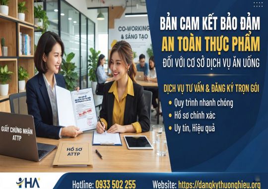 Bản cam kết bảo đảm an toàn thực phẩm đối với cơ sở dịch vụ ăn uống