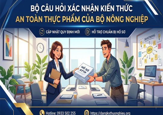 Bộ câu hỏi xác nhận kiến thức an toàn thực phẩm của bộ nông nghiệp