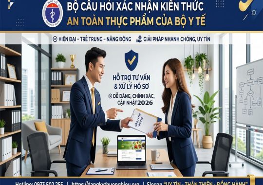 Bộ câu hỏi xác nhận kiến thức an toàn thực phẩm của Bộ Y tế