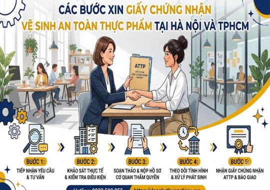 Các bước xin giấy chứng nhận vệ sinh an toàn thực phẩm tại Hà Nội và TPHCM
