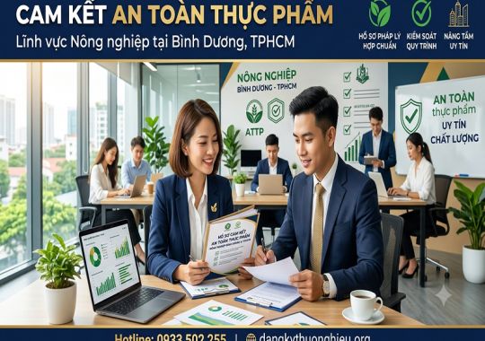 Cam kết an toàn thực phẩm lĩnh vực Nông nghiệp