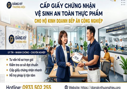 Cấp giấy chứng nhận vệ sinh an toàn thực phẩm cho hộ kinh doanh bếp ăn công nghiệp