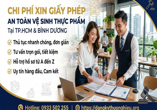 Chi phí xin giấy phép an toàn vệ sinh thực phẩm