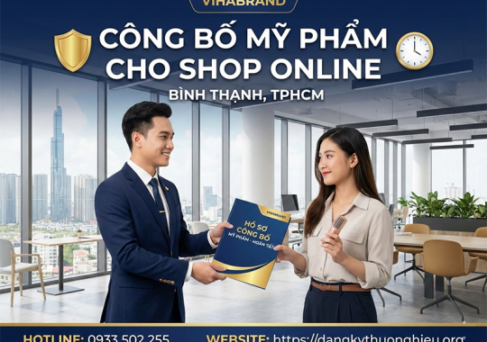 CÔNG BỐ MỸ PHẨM CHO SHOP ONLINE TẠI TPHCM