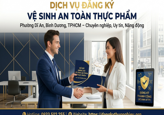 Đăng ký vệ sinh an toàn thực phẩm tại Phường Dĩ An