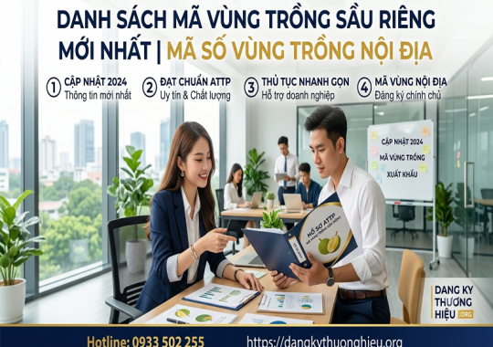 DANH SÁCH MÃ VÙNG TRỒNG SẦU RIÊNG MỚI NHẤT