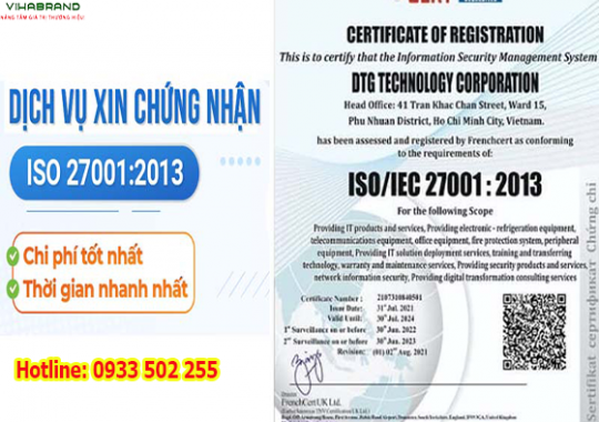 DỊCH VỤ LÀM GIẤY CHỨNG NHẬN ISO 27001:2013