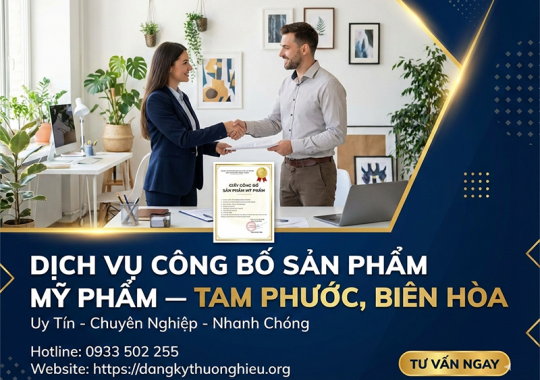 DỊCH VỤ CÔNG BỐ SẢN PHẨM MỸ PHẨM TẠI ĐỒNG NAI