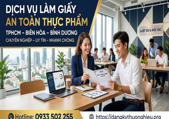 Dịch vụ làm giấy an toàn thực phẩm tại Miền Đông Nam Bộ