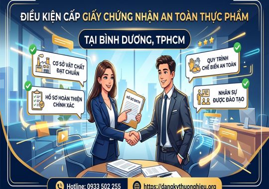 Điều kiện cấp giấy chứng nhận an toàn thực phẩm tại Bình Dương