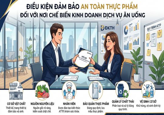 Điều kiện đảm bảo an toàn thực phẩm đối với nơi chế biến kinh doanh dịch vụ ăn uống như thế nào