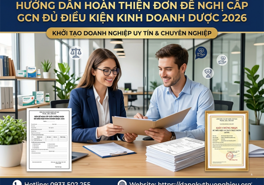 Đơn đề nghị cấp Giấy chứng nhận đủ điều kiện kinh doanh dược 2026
