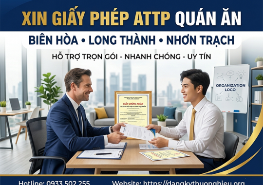 Giấy phép an toàn vệ sinh thực phẩm cho quán ăn tại Biên Hòa, Long Thành, Nhơn Trạch