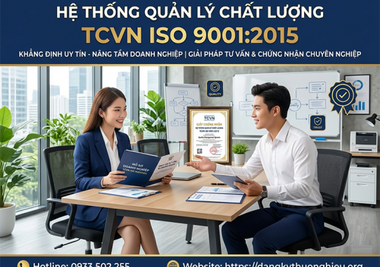 Hệ thống quản lý chất lượng theo tiêu chuẩn quốc gia TCVN ISO 9001 : 2015