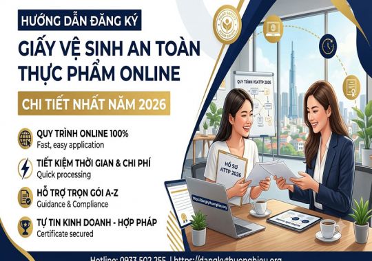 Hướng dẫn đăng ký giấy vệ sinh an toàn thực phẩm online chi tiết nhất năm 2026