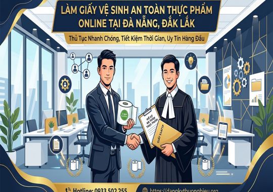 Làm giấy vệ sinh an toàn thực phẩm online tại Đà Nẵng, Đắk Lắk