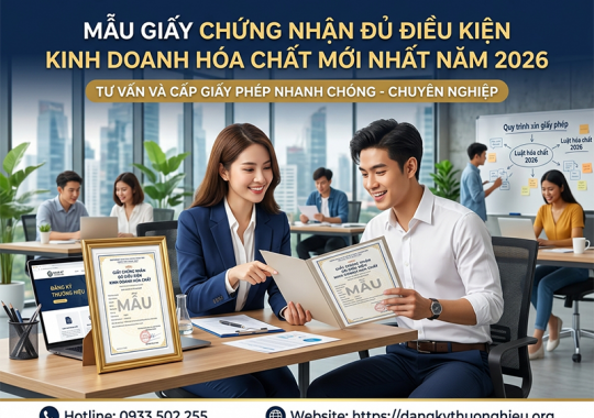 Mẫu Giấy chứng nhận đủ điều kiện kinh doanh hóa chất năm 2026