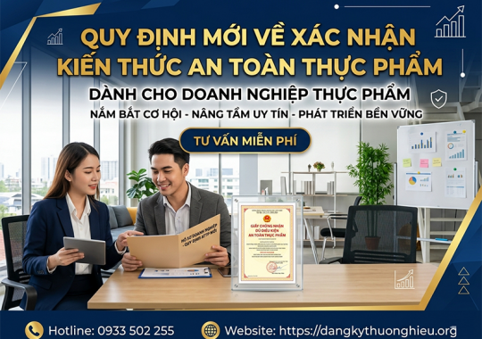 Quy định mới về xác nhận kiến thức an toàn thực phẩm cho doanh nghiệp
