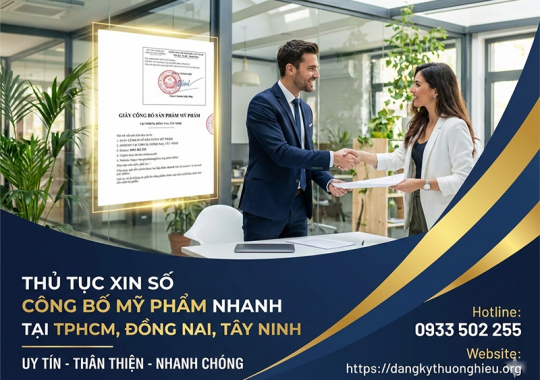 THỦ TỤC XIN SỐ CÔNG BỐ MỸ PHẨM NHANH