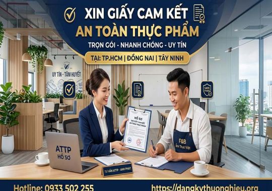 Xin giấy cam kết an toàn thực phẩm ở đầu tại Miền Đông Nam Bộ